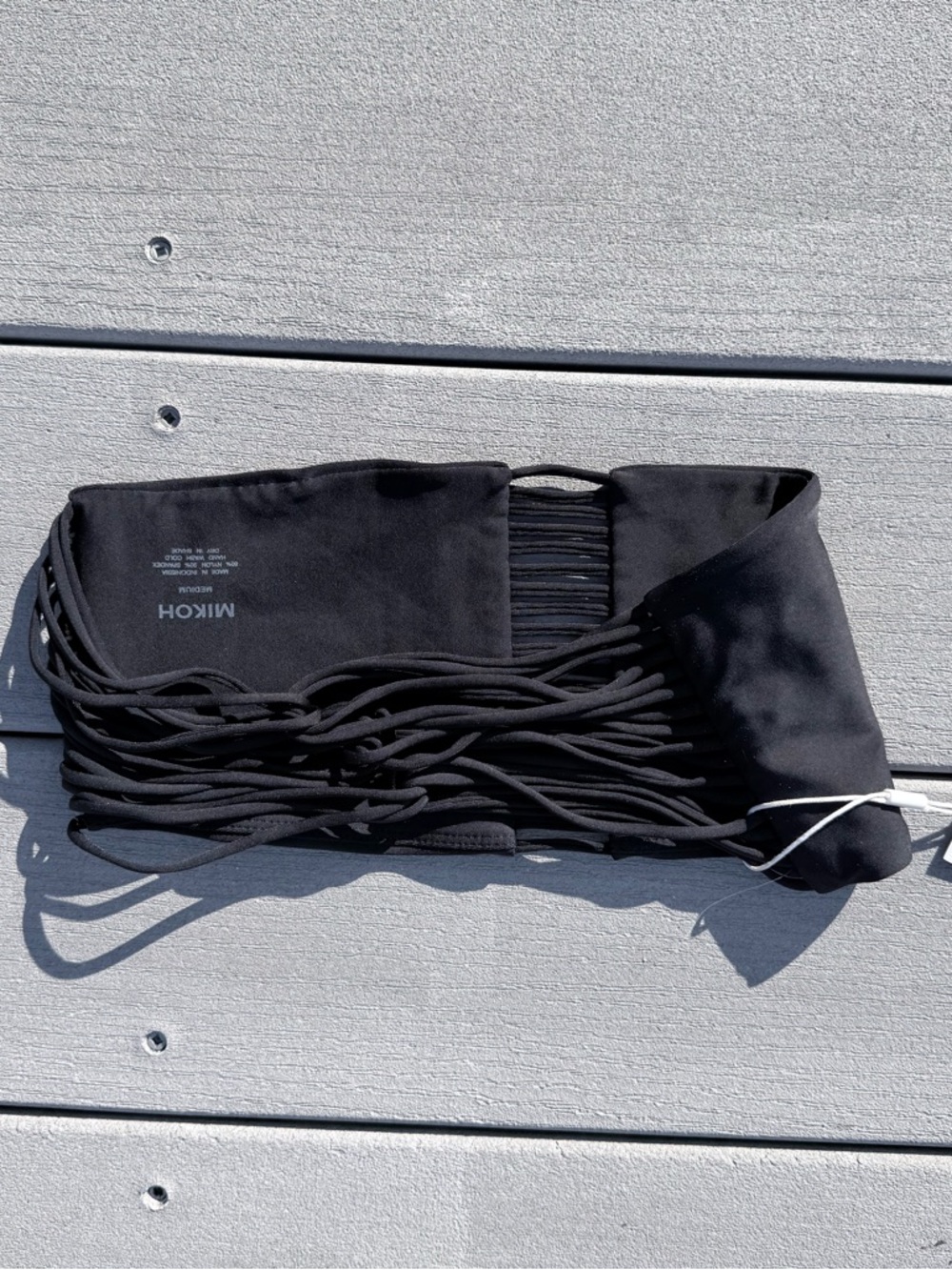 Mikoh Black Sunset Bandeau Bikini Top -NWT - Picture 5 of 5
